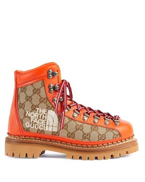 gucci north face orange interior|north face gucci boots men's.